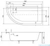 Besco Praktika Wanna 140x70cm prawa asymetryczna #WAP-140-NP